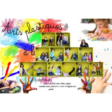 Photo de classe en cube thème art plastiques