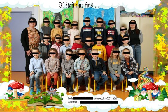 Photo de groupe scolaire classique