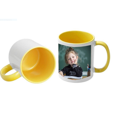 MUG JAUNE  320 ml personnalisé