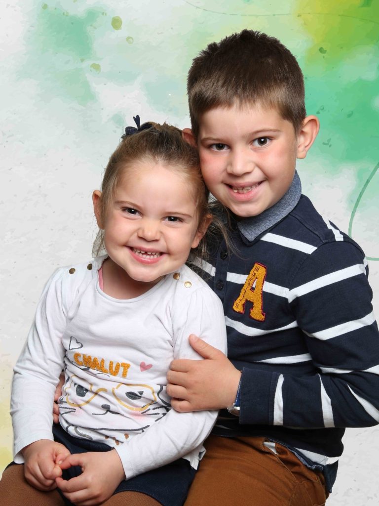 Photo scolaire en fratrie