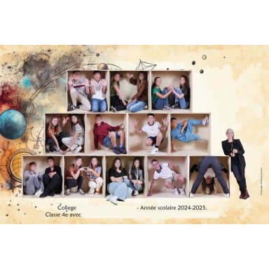Photo de classe en cube