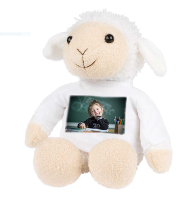Peluche mouton personnalisé avec la photo de votre enfant 