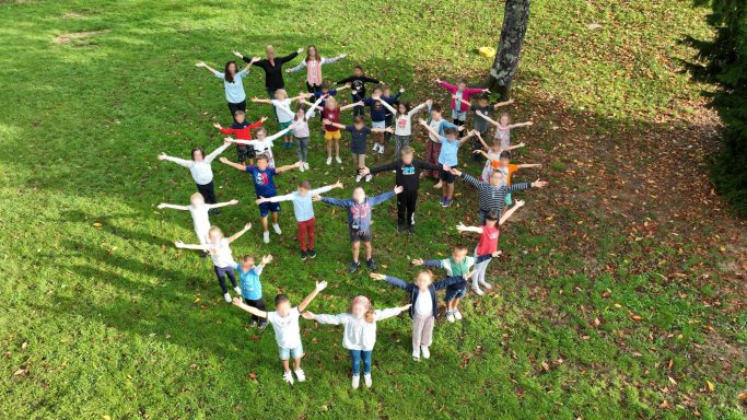Photo de groupe aérienne