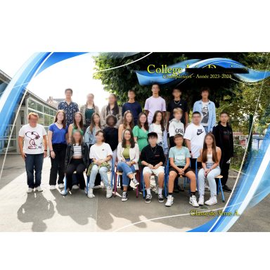 Photo de classe traditionnelle collège